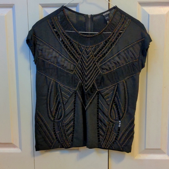 Embellished beaded cut away shirt - Picture 1 of 5